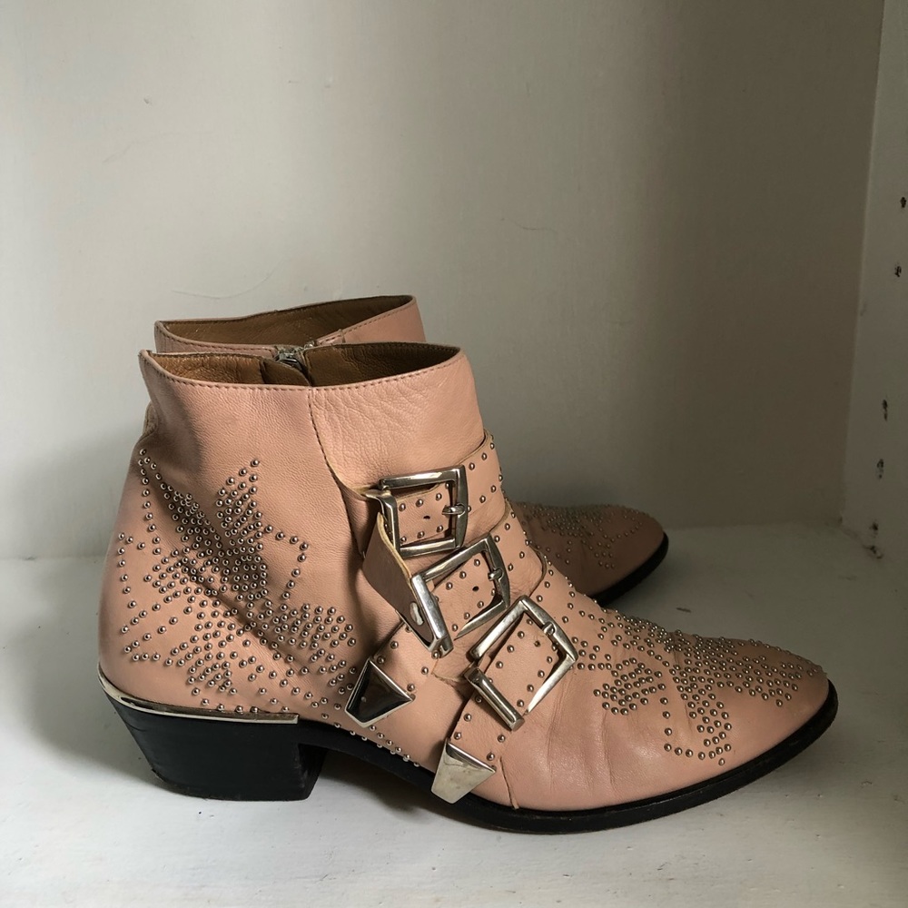 Chloe Susanna booties - pink/silver - 37.5